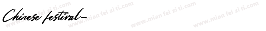 Chinese festival字体转换